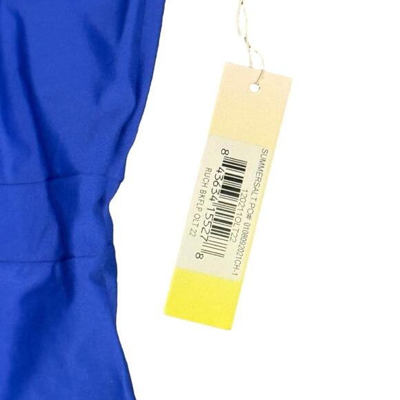 Summersalt The Ruched Backflip One-Piece Swimsuit Blue Hydrangea Plus Size 22 - Picture 6 of 6